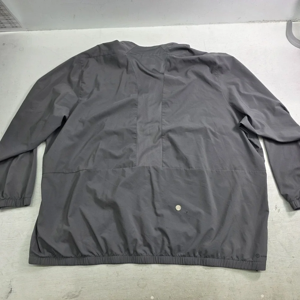 Adidas Bogue Chitto Football Pullover‎ Windbreaker Mens 4XL Gray Half Zip Jacket